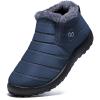 imageDUOYANGJIASHA Womens Snow Boots Winter Shoes Warm Fur Lined Ankle Booties Waterproof Comfortable Boots for WomenBlue