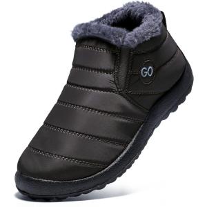 DUOYANGJIASHA Womens Snow Boots Winter Shoes Warm Fur Lined Ankle Booties Waterproof Comfortable Boots for Women(Brown)