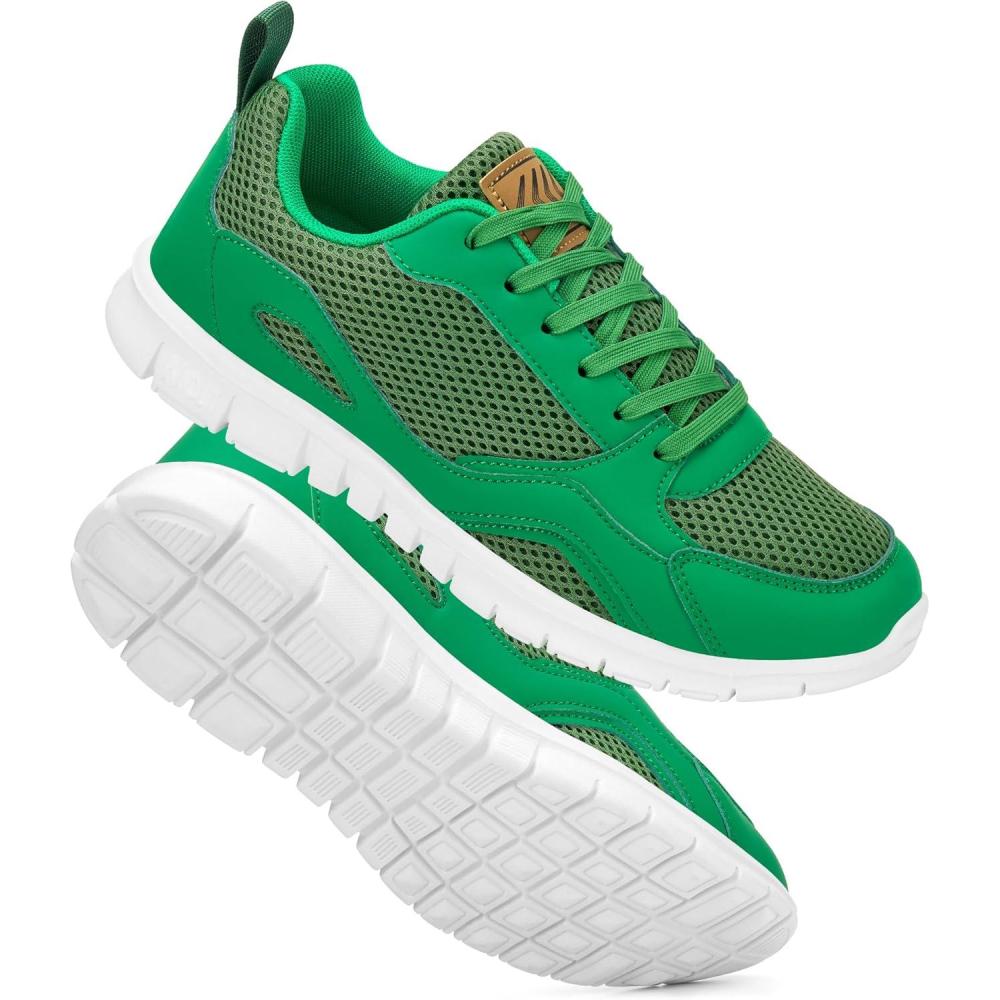 imageEcetana Womens Sneakers Tennis Shoes Casual Walking Shoes Lightweight Fashion Sneakers for Running 2025Green