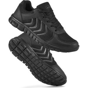 DUOYANGJIASHA Womens Sneakers Walking Shoes Comfortable Non Slip Tennis Shoes Breathable Lightweight Footwear for Casual Work(Allblack)