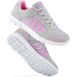 DUOYANGJIASHA Womens Sneakers Walking Shoes Comfortable Non Slip Tennis Shoes Breathable Lightweight Footwear for Casual Work(Pink)
