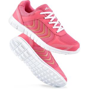 DUOYANGJIASHA Womens Sneakers Walking Shoes Comfortable Non Slip Tennis Shoes Breathable Lightweight Footwear for Casual Work(Rose Red)