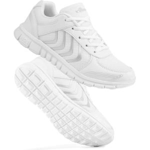 DUOYANGJIASHA Womens Sneakers Walking Shoes Comfortable Non Slip Tennis Shoes Breathable Lightweight Footwear for Casual Work(White)