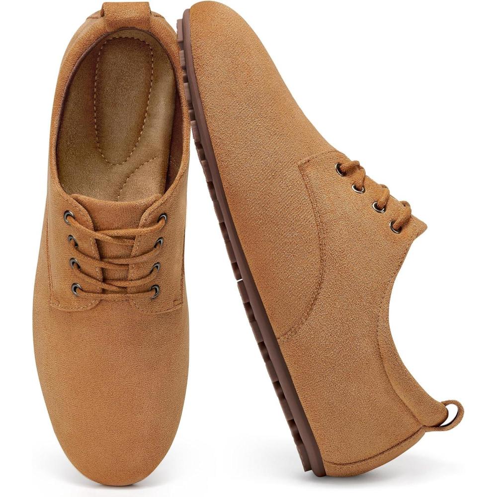 imageEcetana Loafers for Women Work Shoes Comfortable Dressy Lace Up Penny Loafer for Casual Business DrivingBrown