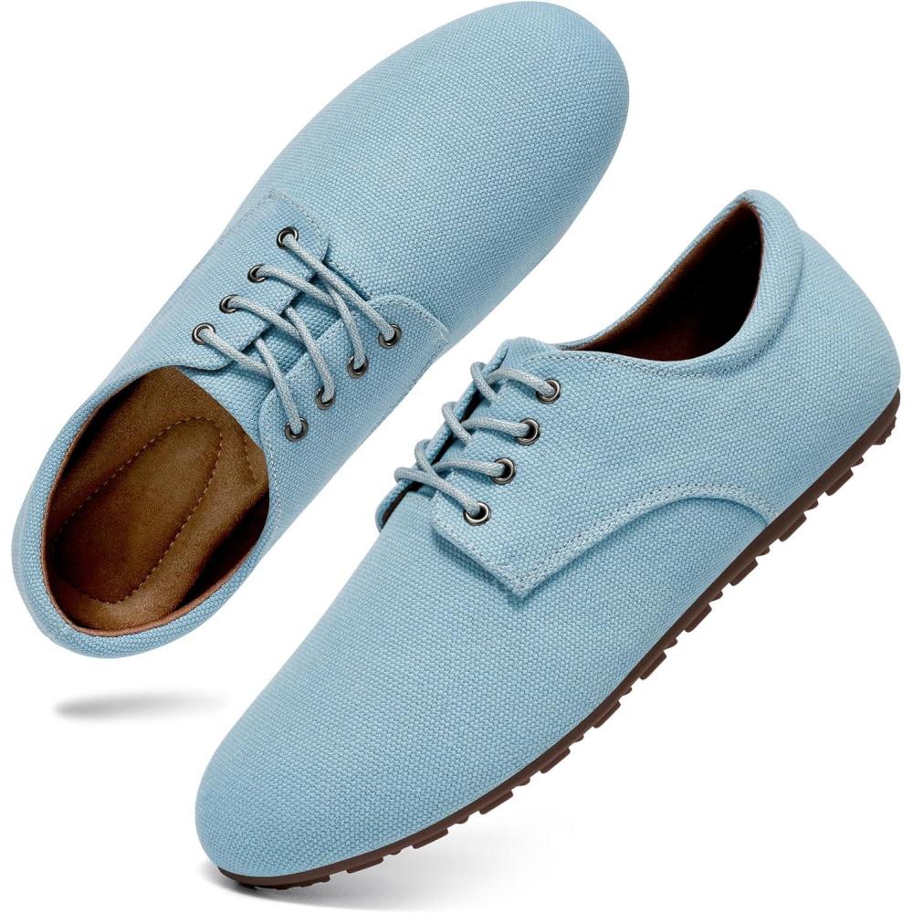 imageEcetana Womens Loafers Dressy Shoes Casual Comfortable Lace Up Walking Flats for Work Travel Fashion Penny LoafersBlue