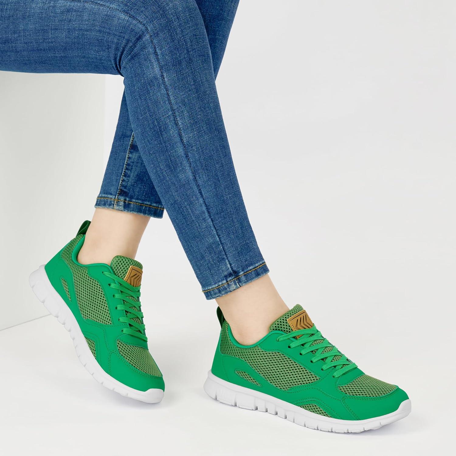 image:imageEcetana Sneakers for Womens Walking Tennis Shoes Comfortable Lightweight Breathable Casual NonSlip for Daily WorkGreen