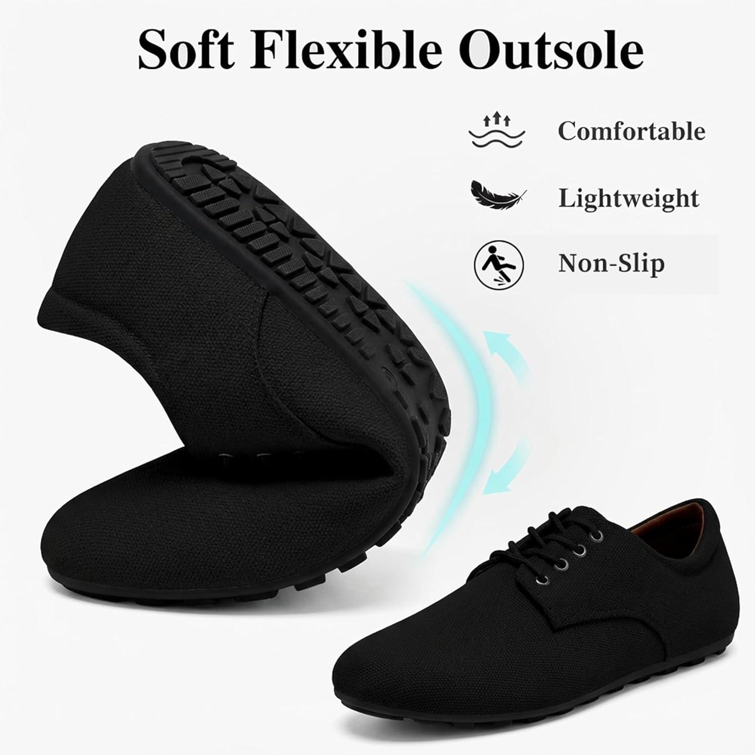 image:imageEcetana Womens Loafers Dressy Shoes 2026 Casual Comfortable Lace Up Walking Flats for Work Travel Fashion Penny LoafersBlack