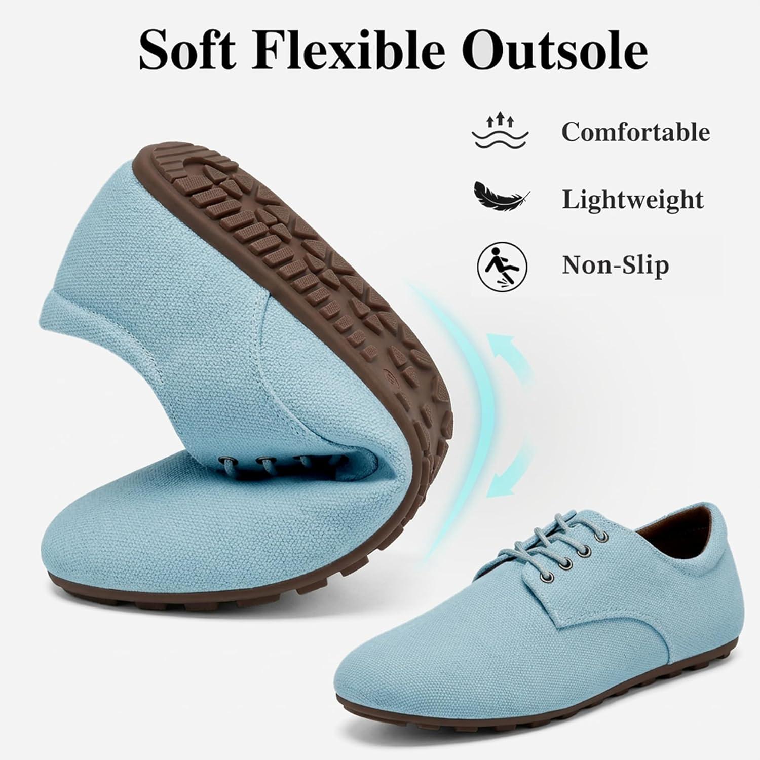 image:imageEcetana Womens Loafers Dressy Shoes 2026 Casual Comfortable Lace Up Walking Flats for Work Travel Fashion Penny LoafersBlue