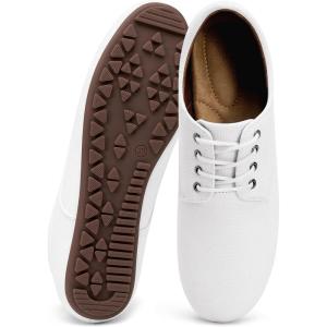Ecetana Womens Loafers Dressy Shoes 2026 Casual Comfortable Lace Up Walking Flats for Work Travel Fashion Penny Loafers(White)