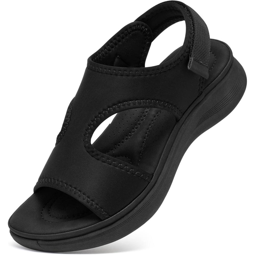 image:imageEcetana Womens Walking Sandals with Comfortable Arch SupportBlack